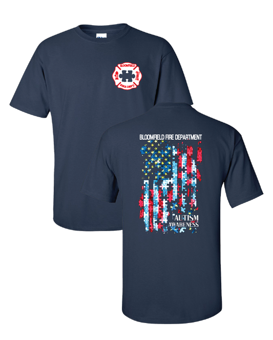 100% Cotton T-Shirt Navy- Autism Awareness